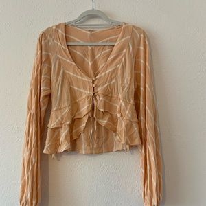 Free people Stylish orange/salmon blouse/shirt